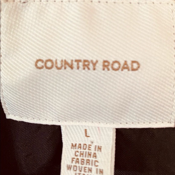 🌱 COUNTRY ROAD Sz L Red Wool Military Style Coat - Picture 9 of 12